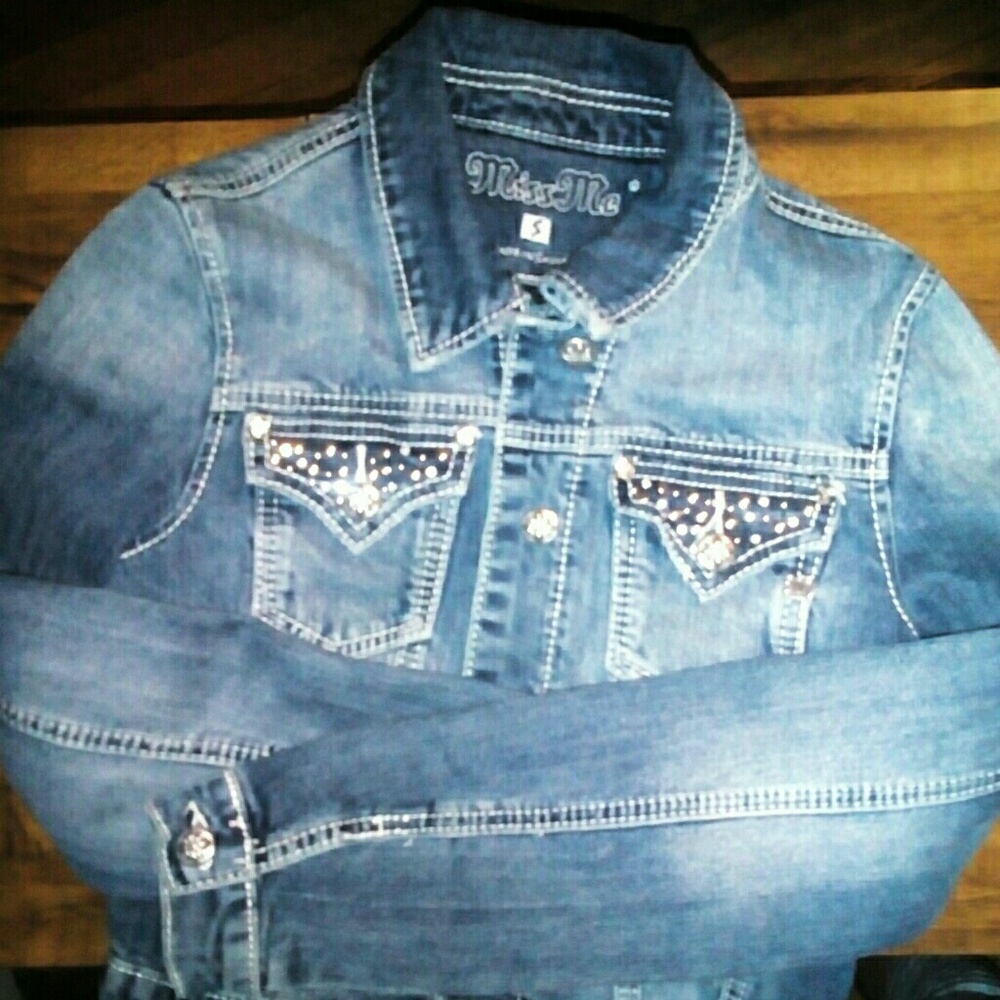 Miss Me Cropped Jean Jacket